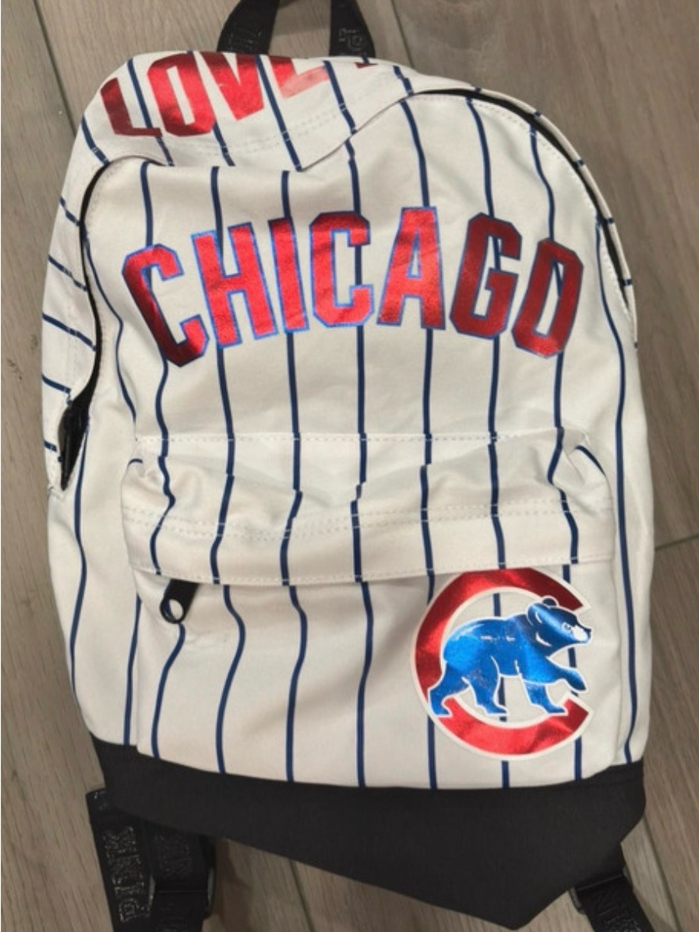 Chicago Cubs Mini Backpack Pinstripe White Blue Red LOVE Pink MLB Baseball Bag
